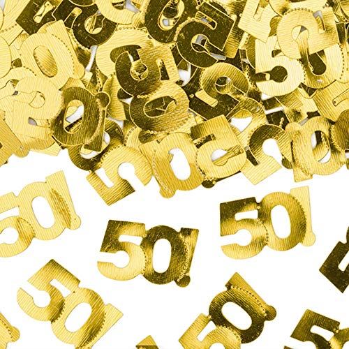 number-50-gold-table-confetti-birthday-anniversary|KONS3550019ME|Luck and Luck| 1
