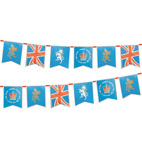 right-royal-spectacle-kings-coronation-paper-bunting-3m|ROYAL-BUNT|Luck and Luck|2