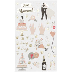 just-married-wedding-day-stickers-x-150-crafts-scrapbooking|990017706|Luck and Luck| 1