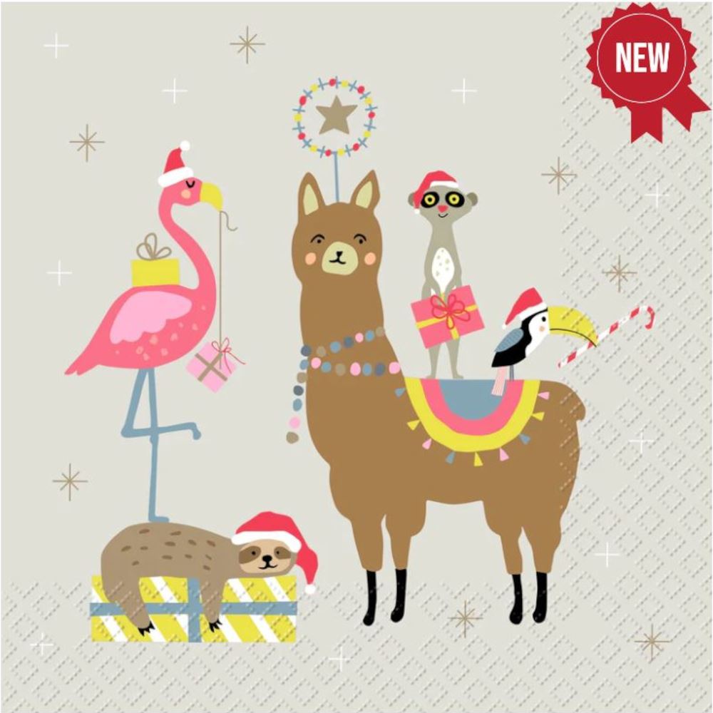 christmas-animals-paper-party-napkins-x-20-tableware|2572552366|Luck and Luck| 1