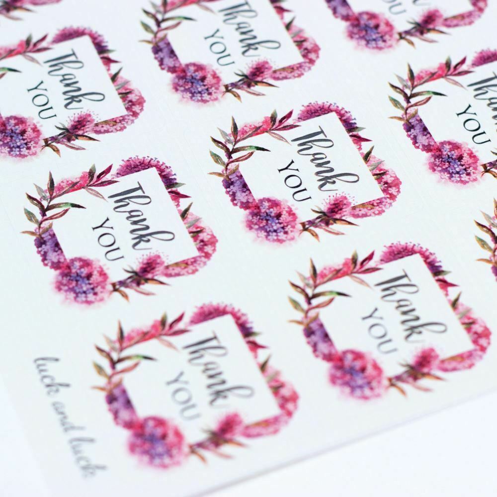 thank-you-sticker-sheet-pink-blossom-single-sheet-of-35-stickers-craft|LLTY020|Luck and Luck| 3
