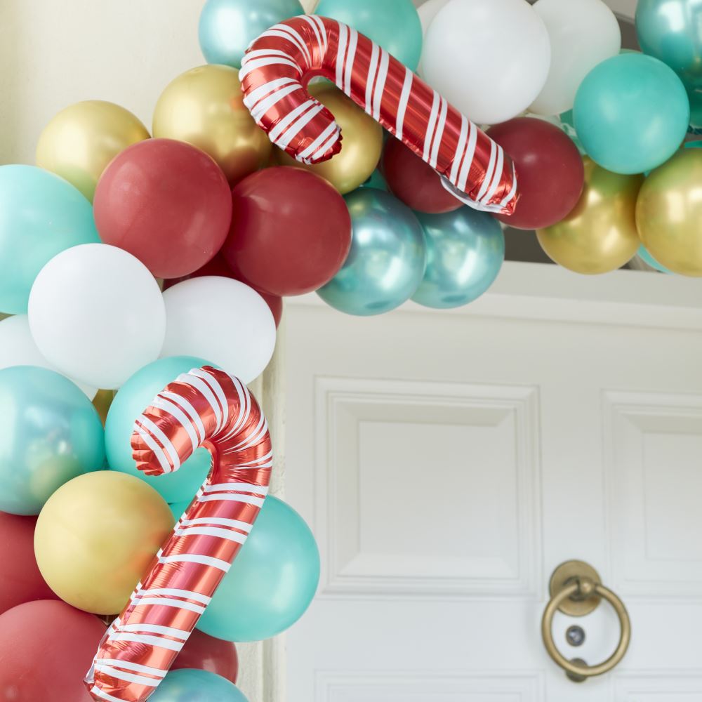 novelty-candy-cane-christmas-balloon-arch-kit-240-balloons|MRY-171|Luck and Luck|2