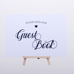 please-sign-our-guestbook-a4-landscape-wedding-sign-and-easel|LLSTWSCRIPTGUESTA4|Luck and Luck| 3