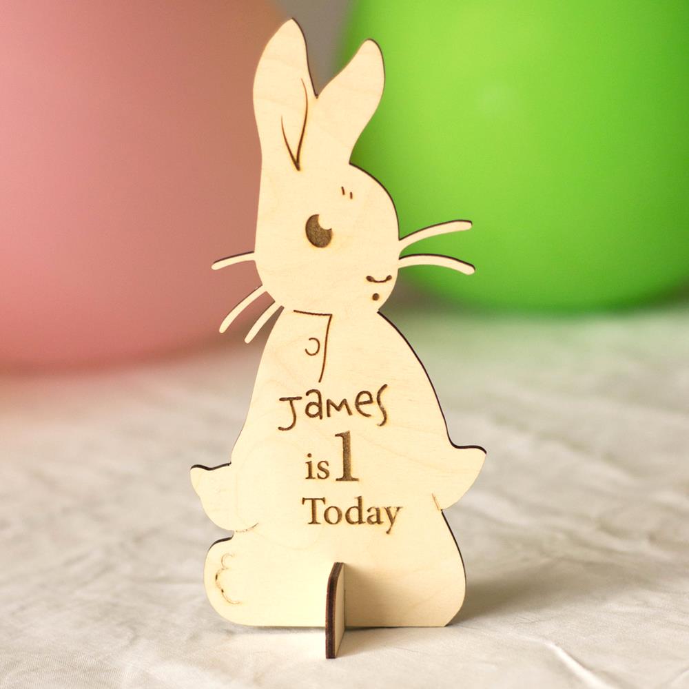birch-wood-personalised-bunny-sign-19-5cm-font-1-peter-rabbit|LLWWBYB19F1|Luck and Luck| 1