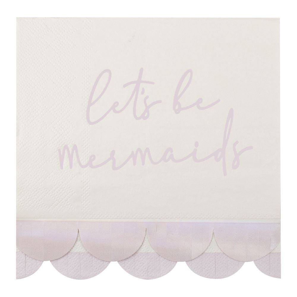 iridescent-and-pink-mermaid-paper-napkins-x-16|MER-101|Luck and Luck| 3