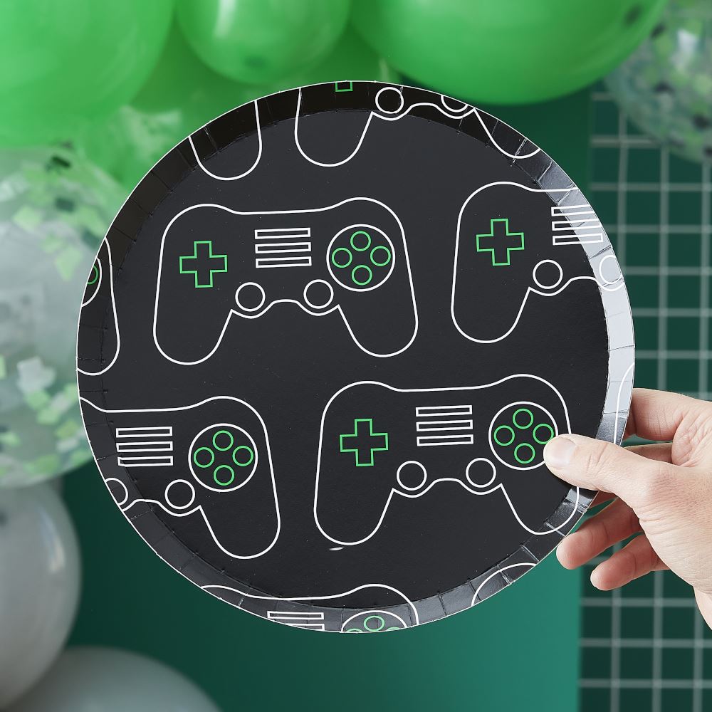 gaming-controller-paper-party-plates-x-8|GAME-100|Luck and Luck| 1