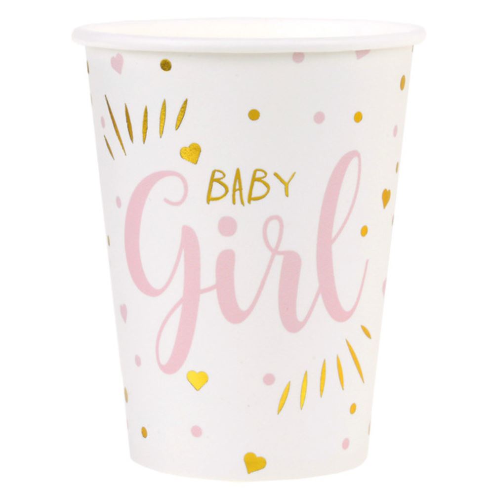 pink-baby-shower-baby-girl-paper-cups-x10|725300000005|Luck and Luck|2