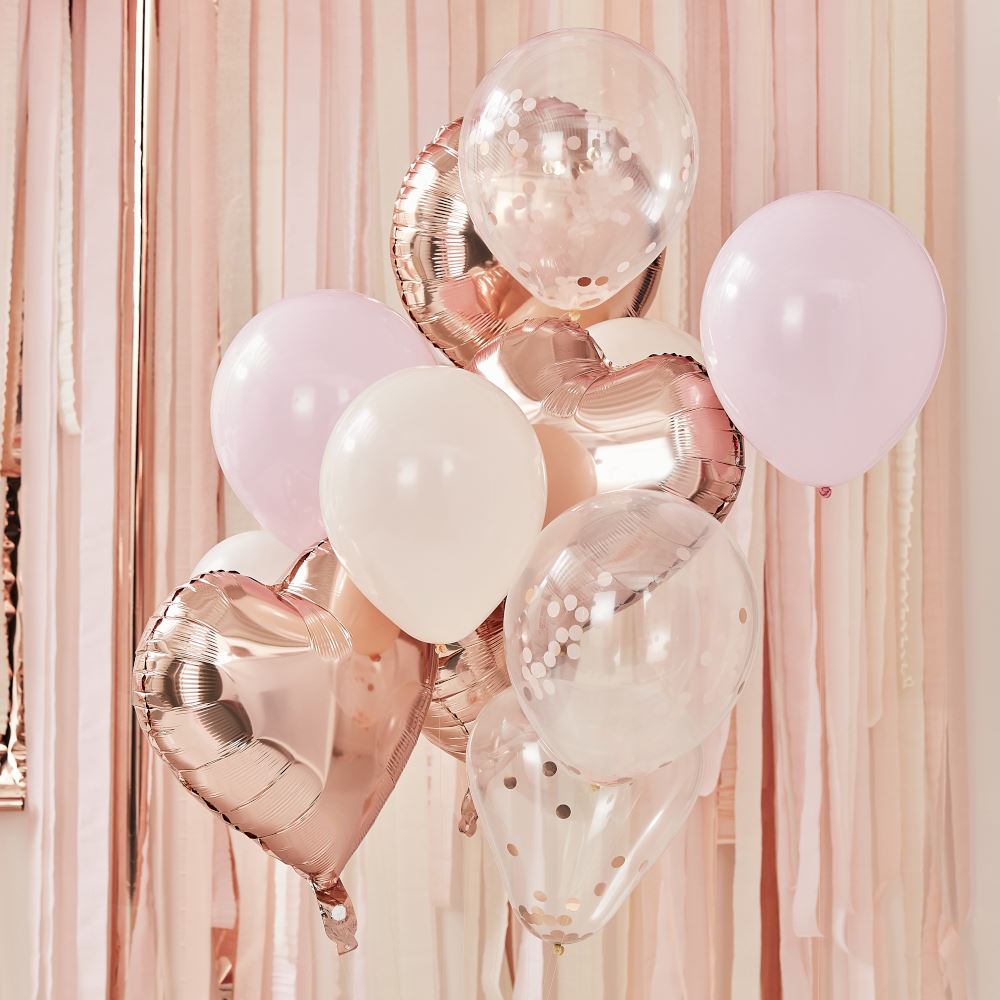 blush-and-rose-gold-party-balloons-bundle-x-12-party-decoration|MIX231|Luck and Luck| 1