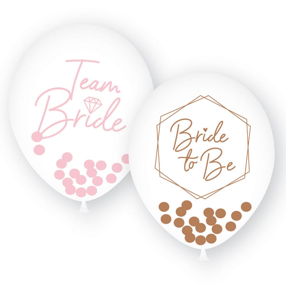 team-bride-hen-party-latex-balloons-with-confetti-x-6|9909906|Luck and Luck| 1