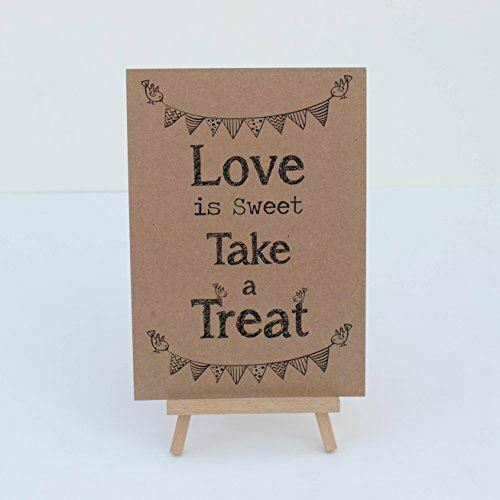 candy-sweet-bar-sign-kraft-brown-love-is-sweet-sign-and-easel-wedding|LLSTKMAM|Luck and Luck| 4