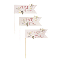 floral-cupcake-toppers-picks-afternoon-tea-party-decorations-x-12|TEA605|Luck and Luck|2