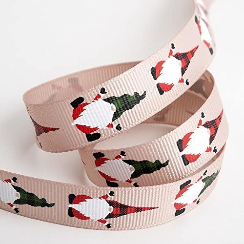 nordic-santa-christmas-grosgrain-ribbon-taupe-5m|6843|Luck and Luck| 1