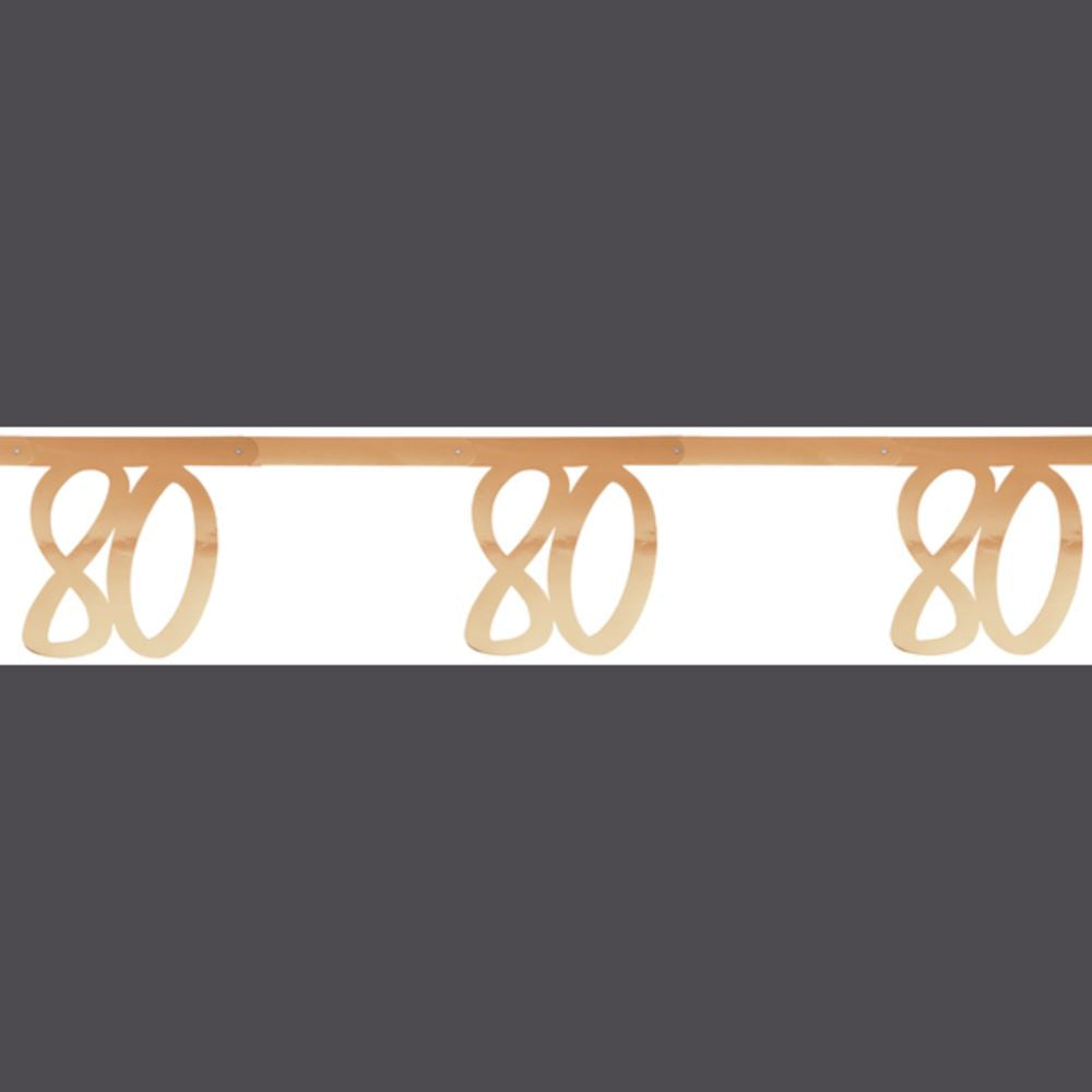rose-gold-metallic-age-80-bunting-2-5m-80th-birthday-party|804980|Luck and Luck|2