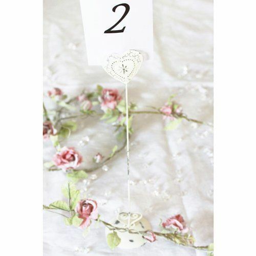 shabby-chic-vintage-style-heart-wedding-table-number-holder-tall|BCA058|Luck and Luck| 5