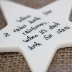 east-of-india-porcelain-star-when-it-rains-look-for-rainbows-gift-present|4045|Luck and Luck| 3