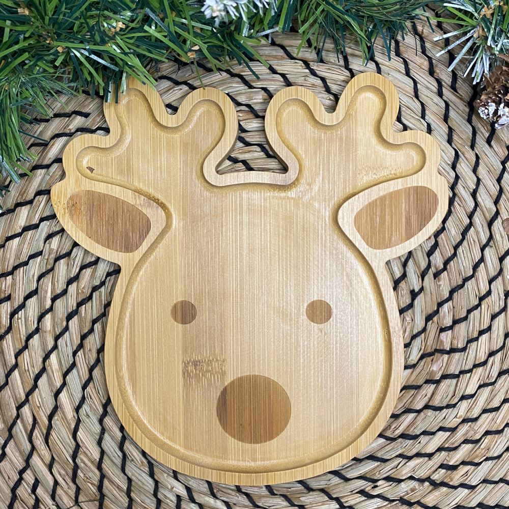 reindeer-bamboo-plate-childrens-gift|JQYXM001|Luck and Luck| 1