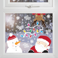 santa-and-friends-window-decal-stickers-3-sheets|MRY-133|Luck and Luck| 1