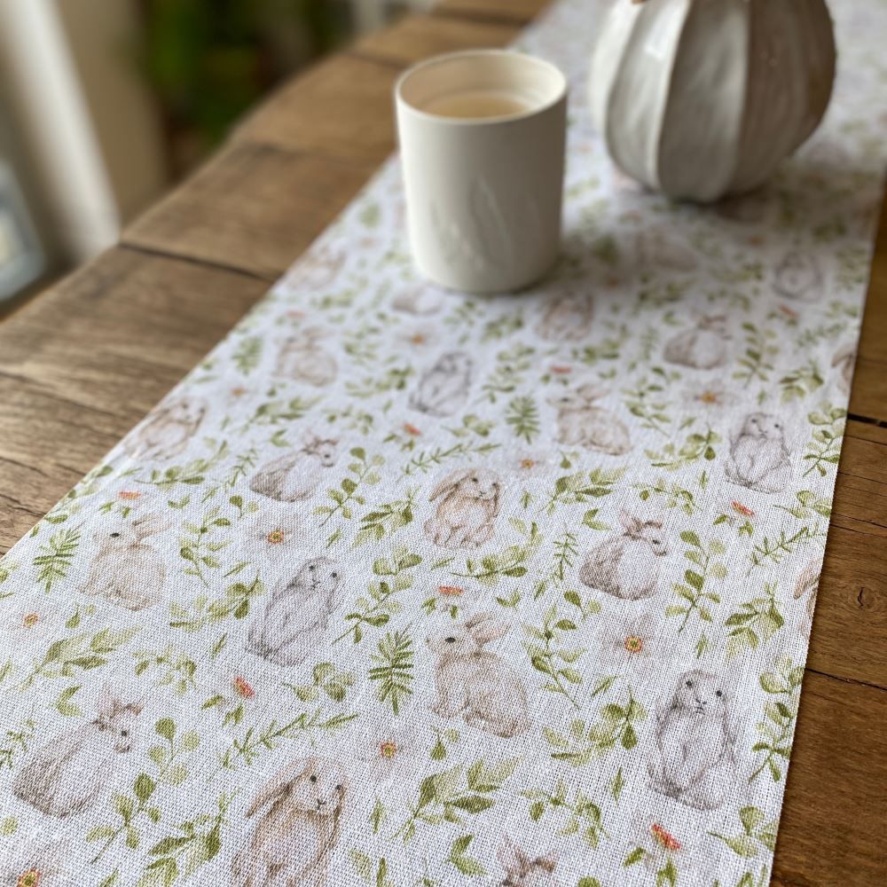 spring-time-bunny-easter-table-runner-5m|93303|Luck and Luck|2