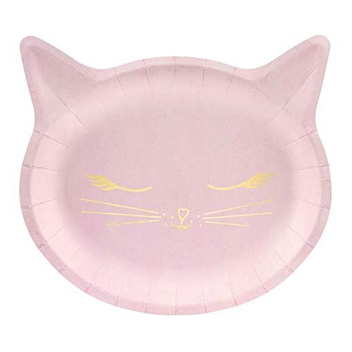 pink-cat-kitten-paper-party-plates-22cm-x-6|TPP42|Luck and Luck| 1