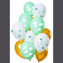 mint-green-hooray-baby-on-the-way-helium-balloons-set-of-12|69342|Luck and Luck|2
