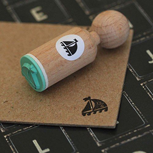 sailing-boat-very-mini-wooden-nautical-rubber-stamp-craft-scrapbooking|MINI013|Luck and Luck| 1