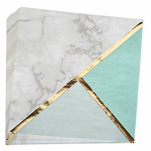 marble-paper-party-napkin-mint-x-16|772577|Luck and Luck|2