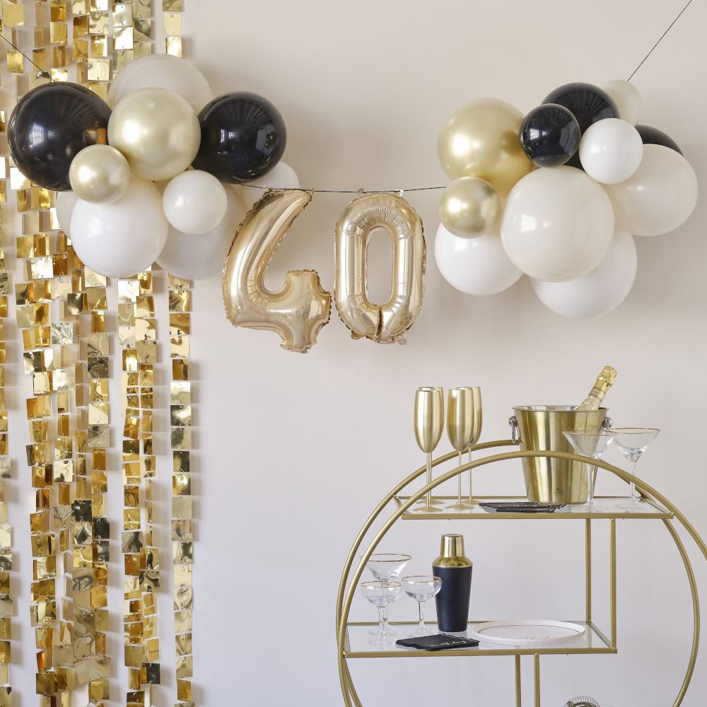 giant-40th-birthday-foil-balloon-bunting-nude-cream-black-gold|CN-115|Luck and Luck| 1