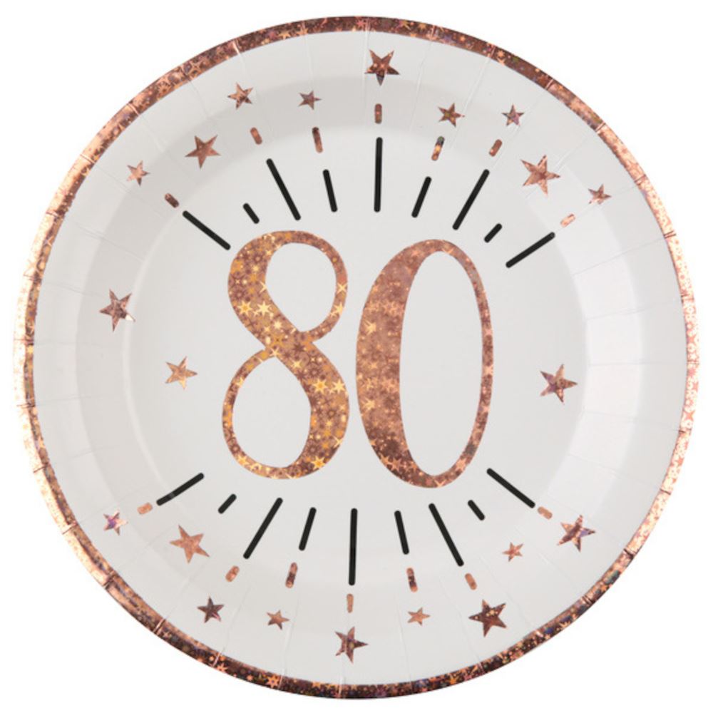sparkle-rose-gold-age-80-party-pack-plates-napkins-and-cups|LLSPARKLEAGE80PP|Luck and Luck| 4