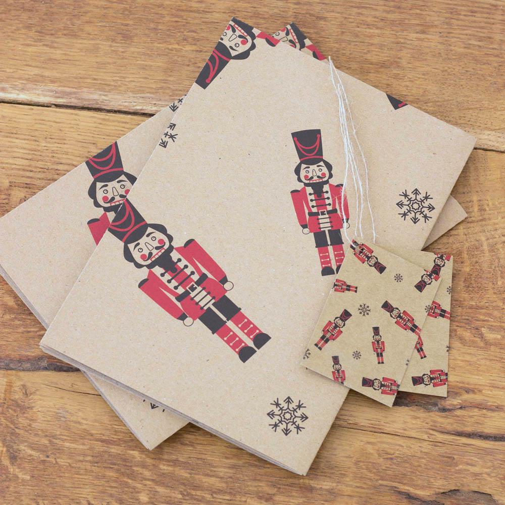 nutcracker-wrapping-paper-set-with-gift-tags-2-sheets-and-2-tags|LLWPNUTCRACKERSET|Luck and Luck|2