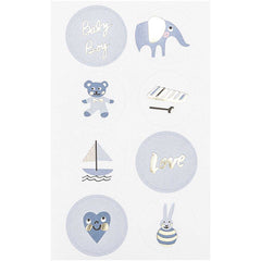 baby-boy-themed-stickers-x-100-baby-shower-new-baby-craft|990017747|Luck and Luck|2