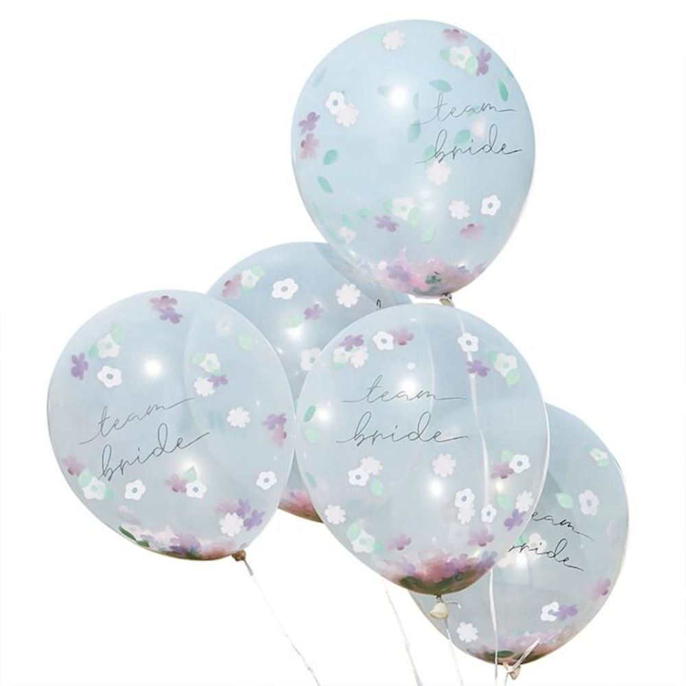 team-bride-hen-party-flower-confetti-filled-hen-party-balloons-x-5|BOHO-316|Luck and Luck|2
