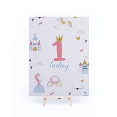 little-princess-age-1-birthday-sign-and-easel|LLSTWPRINCESS1A4|Luck and Luck| 3