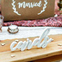 white-wooden-cards-sign-cards-wedding-sign-wedding-decoration|DN4-008|Luck and Luck|2