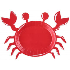 red-crab-paper-party-plates-x-10-seaside-beach-party|755800000007|Luck and Luck|2
