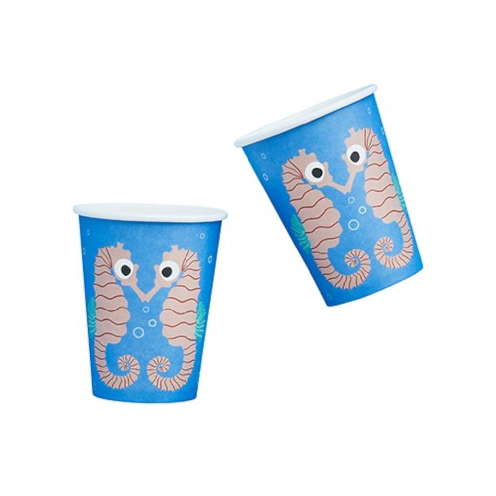 8-seahorse-party-paper-cups-under-water-sea-party|HBWT106|Luck and Luck|2