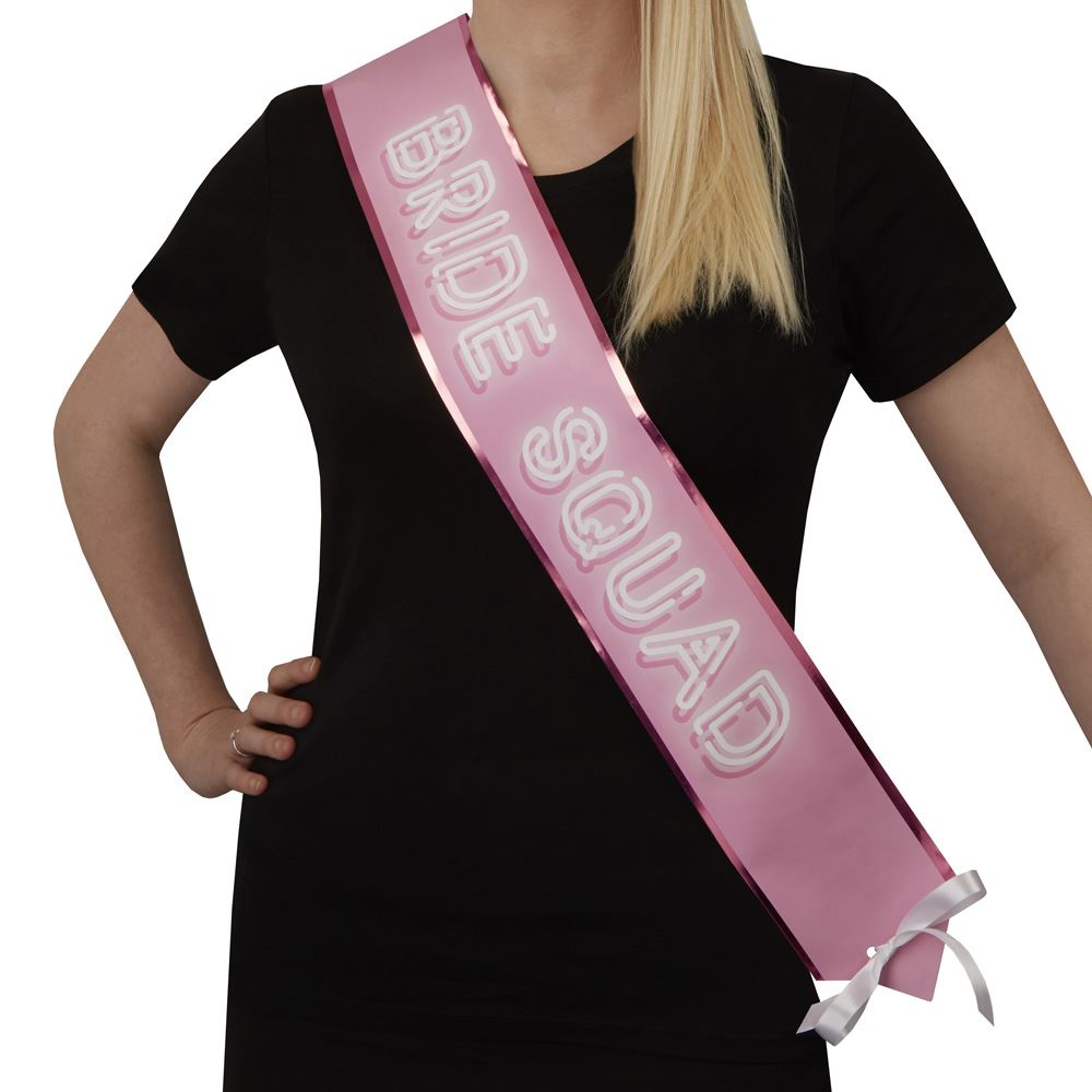 bride-squad-pink-hen-party-bridal-sash-4-pack|776018|Luck and Luck| 1