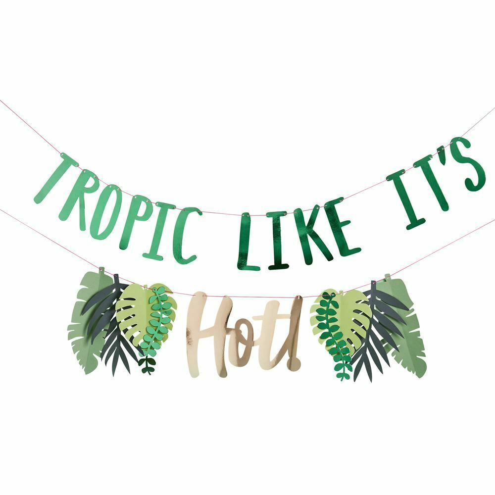 tropic-like-its-hot-banner-bunting-party-decoration-2m|HBTH107|Luck and Luck|2