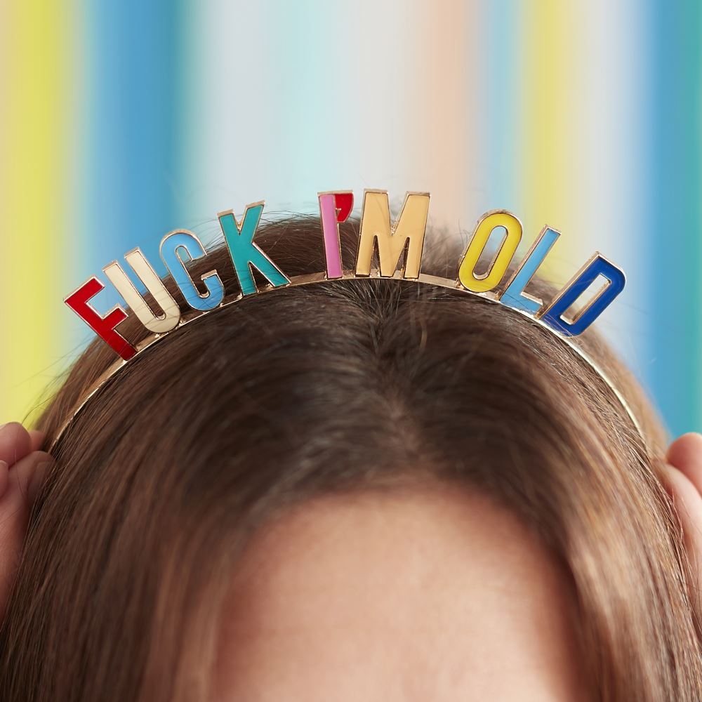 fuck-im-old-metal-headband-multicoloured|MIX-536|Luck and Luck| 1