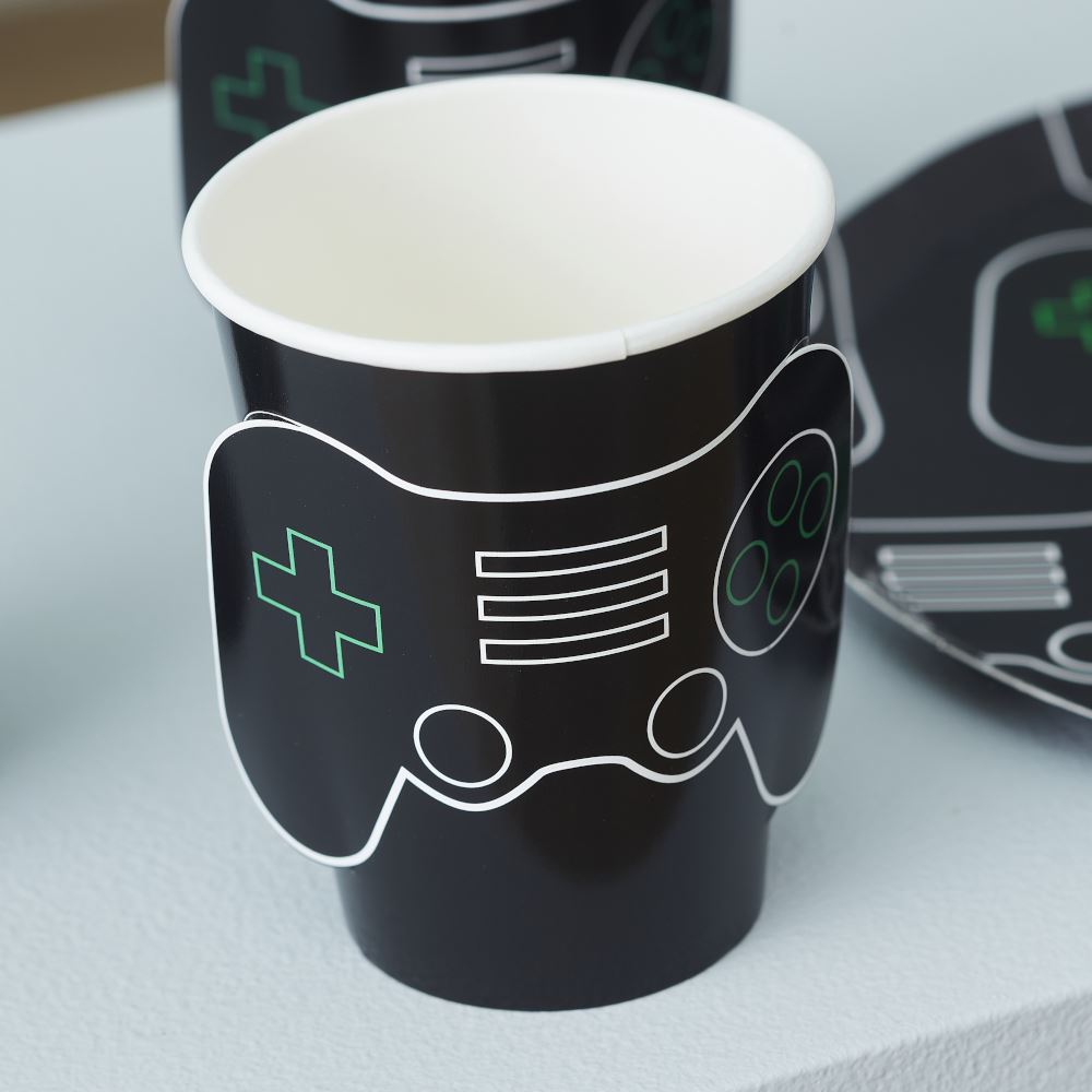 pop-out-gamer-controller-paper-party-cups-x-8|GAME-102|Luck and Luck|2
