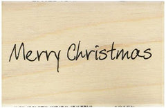 scribbled-merry-christmas-wood-mounted-ink-stamp|1015B|Luck and Luck| 1
