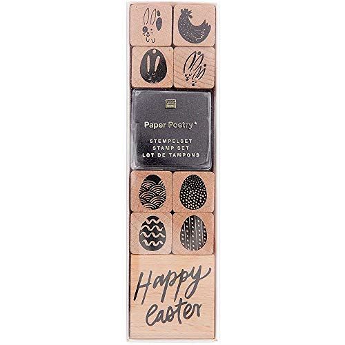 easter-themed-craft-rubber-ink-stamp-set-scrapbooking-with-9-stamps-and-ink|990018061|Luck and Luck| 1