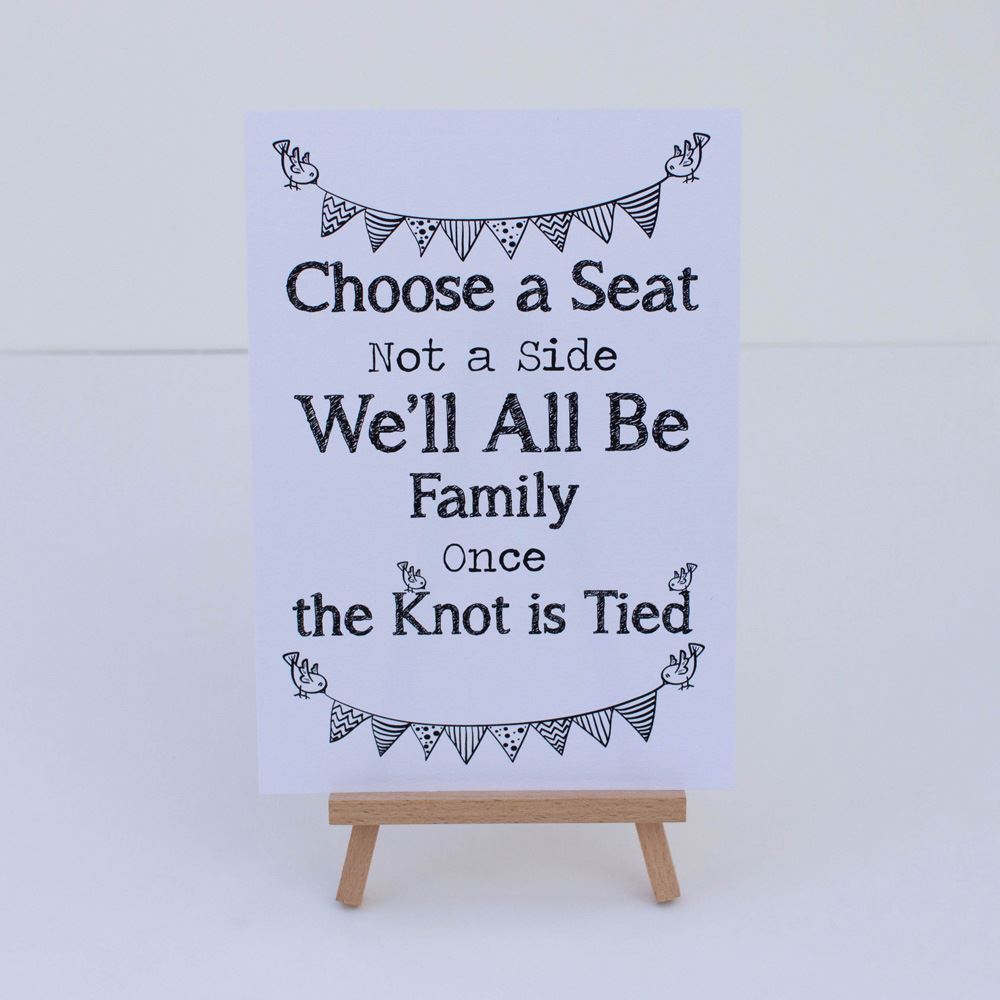 church-wedding-ceremony-white-sign-choose-a-seat-sign-and-easel|LLSTWMAMCAS|Luck and Luck| 3