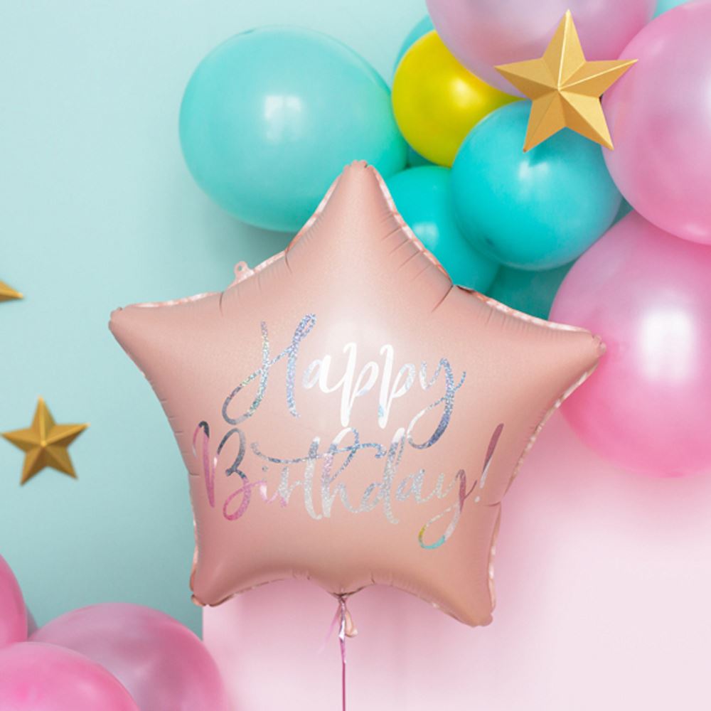 light-pink-happy-birthday-foil-balloon-15-5inch|FB93-081PJ|Luck and Luck| 1