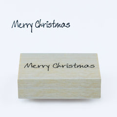 scribbled-merry-christmas-wood-mounted-ink-stamp|1015B|Luck and Luck|2