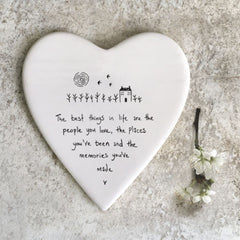 east-of-india-porcelain-heart-coaster-the-best-things-in-life-gift|154|Luck and Luck| 1