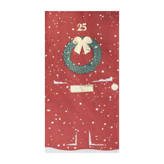 christmas-door-foiled-paper-party-napkins-x-16|RED-569|Luck and Luck|2
