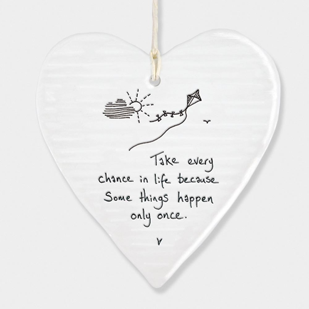 east-of-india-wobbly-porcelain-hanging-heart-take-every-chance|6204|Luck and Luck| 3
