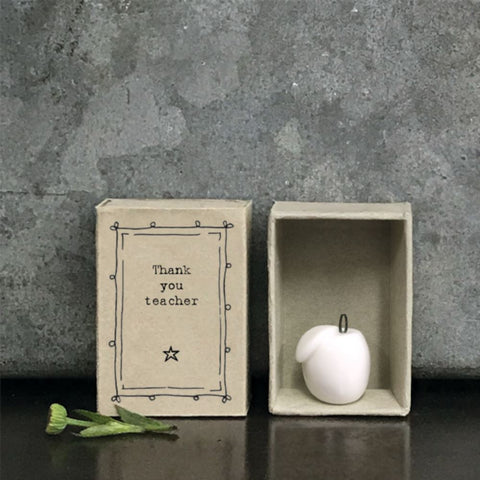 east-of-india-apple-mini-matchbox-thank-you-teacher|5670|Luck and Luck| 1