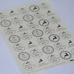 cream-christmas-reindeer-sticker-sheet-advent-xmas-craft-x-35-vintage|XSCRW|Luck and Luck| 3